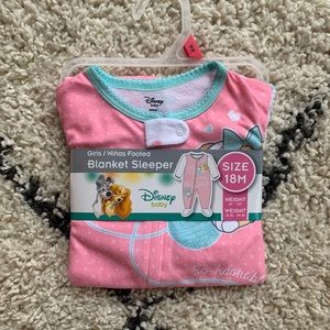 NWT Lady and the Tramp fleece jammies